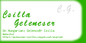 csilla gelencser business card
