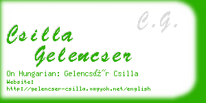 csilla gelencser business card